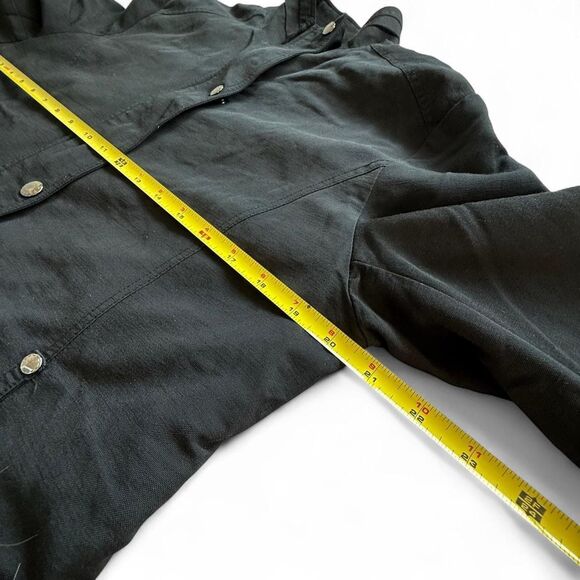 Vintage PRADA Black Full Zip Windbreaker Jacket Belt Loops & Zippered Pockets - Picture 6 of 8